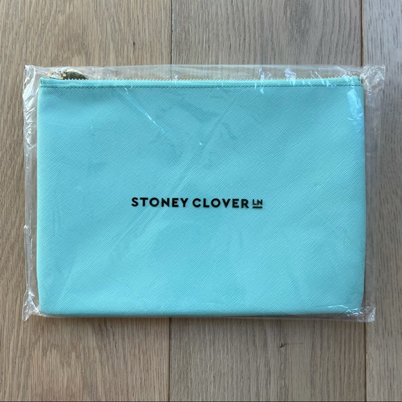 Stoney Clover Lane Handbags - 🆕 Stoney Clover Lane Cotton Candy Vegan Faux Leather Flat Pouch